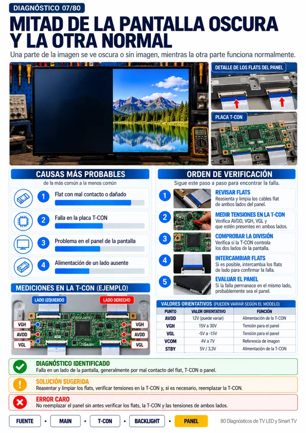 Página de muestra 3 de los 80 Diagnósticos de TV LED y Smart