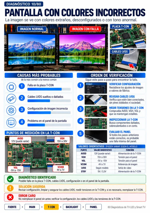 Página de muestra 6 de los 80 Diagnósticos de TV LED y Smart
