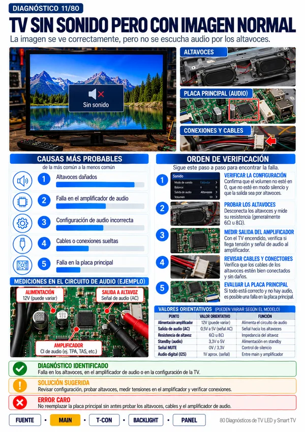 Página de muestra 9 de los 80 Diagnósticos de TV LED y Smart